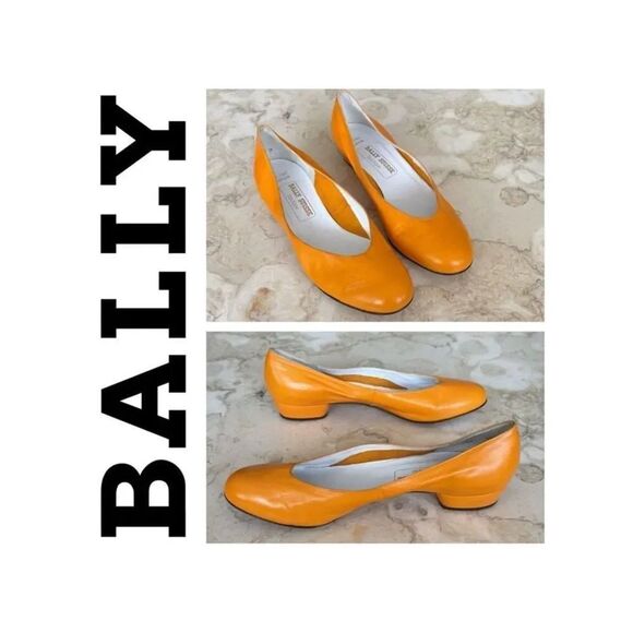 Bally Shoes - Bally Suisse Romain Nappa Leather Ballerina Flats 1970s Vintage